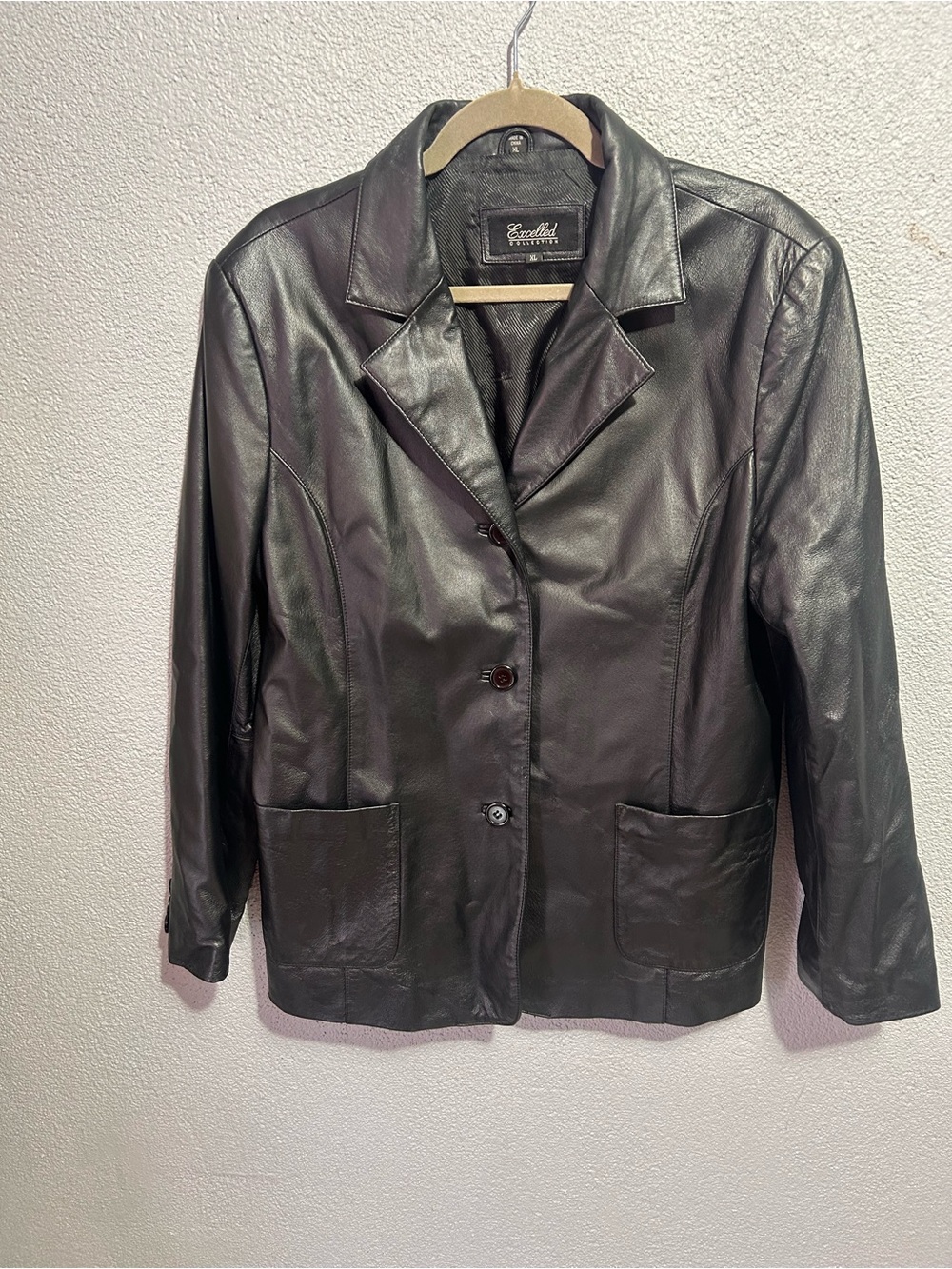 Excelled 100% genuine leather blazer xl